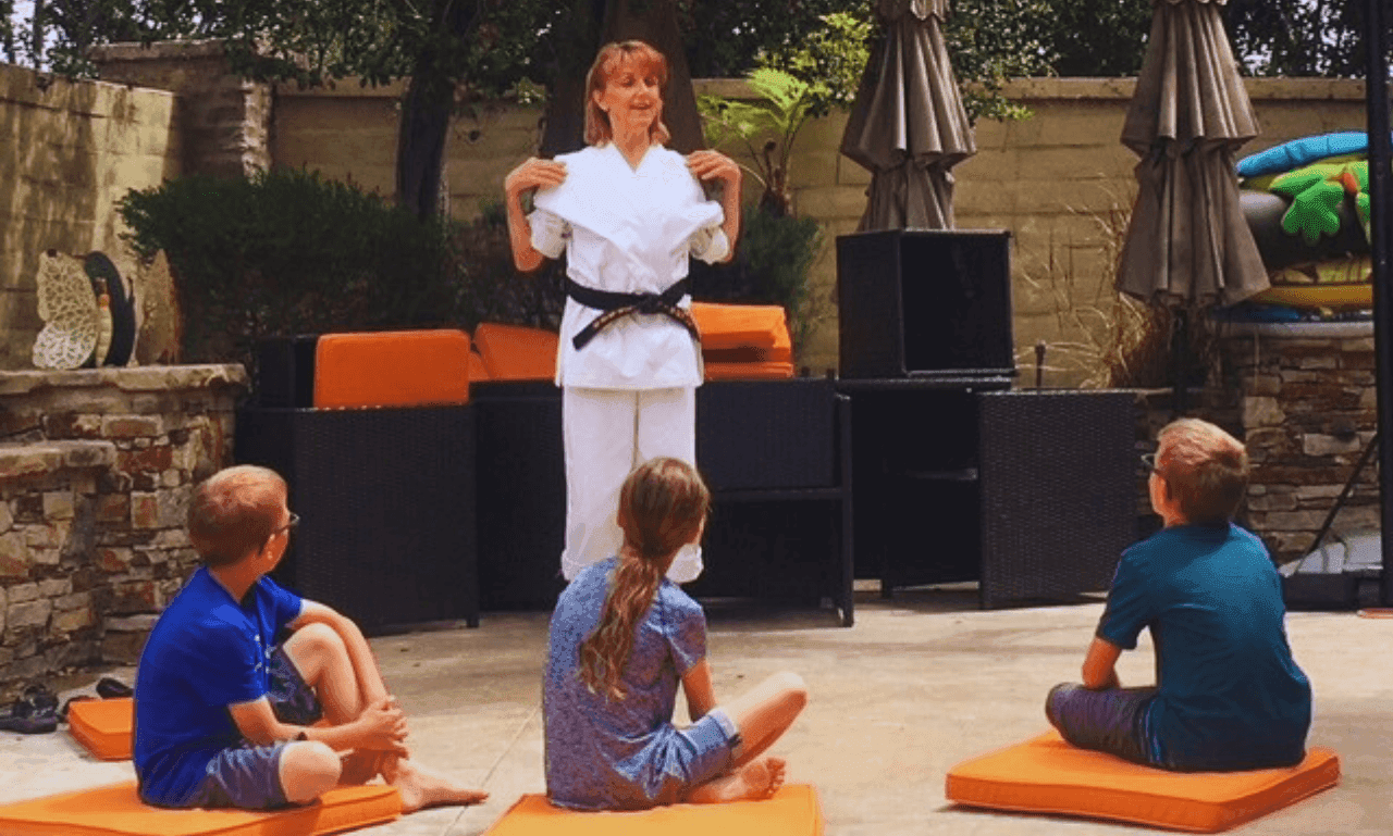 Cindy teaching women to move from freeze to ferocity